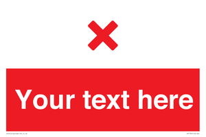 Custom red background, red cross sign